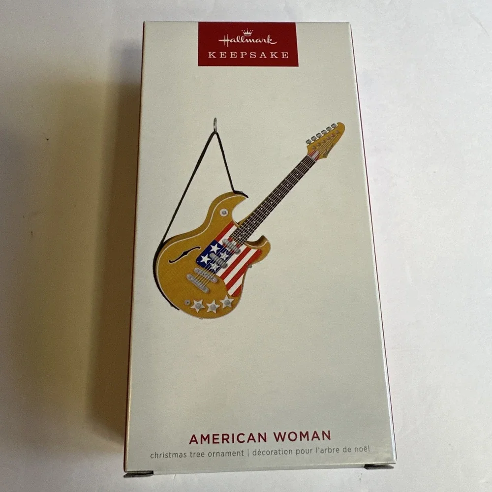 Hallmark Christmas Ornament 2022 American Woman Guitar Magic Sound